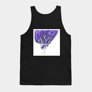 Purple Tree Circle Design Tank Top